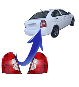 HYUNDAİ ACCENT ERA SAĞ + SOL ARKA STOP LAMBASI TAKIMI 2006--2012