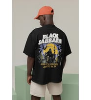 Black Sabbath Müzik Grubu Baskılı Unisex Oversize Rock Metal Tişört