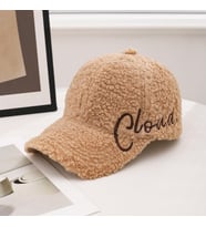 Valkyrie Peluş Şapka Kadın Erkek Unisex Kışlık Şapka Cloud Nakışlı Ayarlanabilir Teddy Şapka Kahve (Kahverengi)