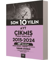 AYT MF Tek Kitap Son 10 Yılın Çıkmış Soruları Çap Yayınları
