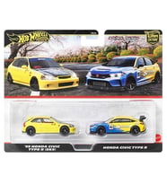 Hot Wheels Premium Car Culture 2'li Set - 99 Honda Civic Type R Ve Honda Civic Type R (1/64)