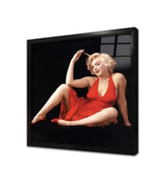 Marilyn Monroe Çerçeveli Cam Tablo