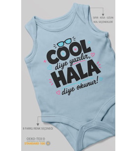 Cool diye yazılır hala diye okunur Sıfır Kollu Bebek Zıbını Pamuk %100 Pamuk