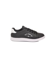 Walkway Siyah Beyaz Cilt Bağcıklı Hafif Unisex Sneaker Bst-1002 G