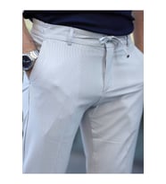 Slim Fit Likralı Jogger Pantolon (Beyaz)