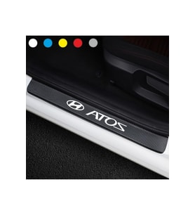 Hyundai Atos İçin Uyumlu Aksesuar Oto Kapı Eşiği Sticker Karbon 4 Adet