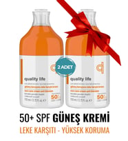Vücut Güneş Kremi - 2 Adet Güneş Ürünü - SPF 50 Faktör Güneş Koruyucu Yağlı Karma Kuru Ciltler İçin