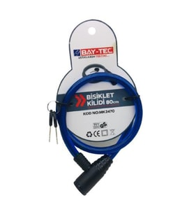 Bay-Tec MK2470 Bisiklet Kilidi 2 Anahtarlı 80cm