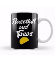 Cute Baseball And Tacos Base Ball Players Kupa Bardak Porselen