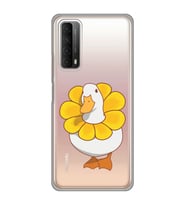 Huawei P Smart 2021 Uyumlu Tatlı Ördek Desenli Şeffaf Telefon Kılıfı