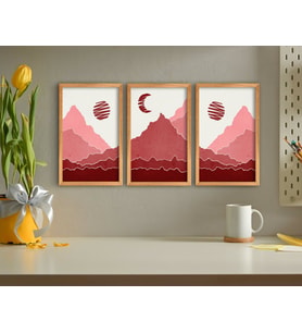 BK Home Dekoratif 3’lü Retro Ahşap Tablo-11