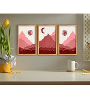 BK Home Dekoratif 3’lü Retro Ahşap Tablo-11