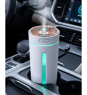 Araç İçi Hava Nemlendirici 5 Esans Hediyeli LED Işıklı USB Buhar Makinesi