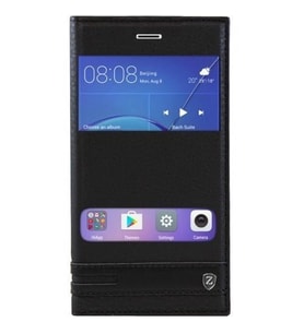 Huawei GR5 2017 / Honor 6X Kılıf Elite Kapaklı Suni Deri Kılıf (Siyah)