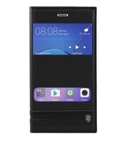 Huawei GR5 2017 / Honor 6X Kılıf Elite Kapaklı Suni Deri Kılıf (Siyah)