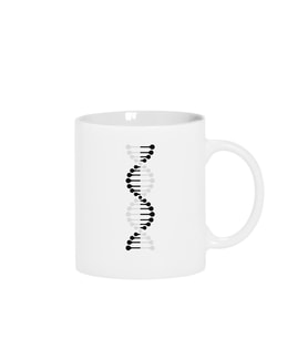 Siyah Beyaz Dna Beyaz Kupa Bardak