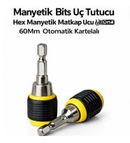Manyetik Bits Uç Tutucu Hex Manyetik Matkap Ucu Adaptörü 60Mm Otomatik Kartelalı