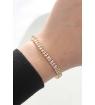 Pirinç Zirkon Taşlı Gold Renk Su Yolu Bileklik 5886