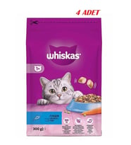 Whiskas Ton Balıklı ve Sebzeli Yetişkin Kedi Maması 300gr*4 ADET