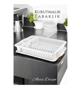 Bulaşık Durulama Sepeti Tabaklık Bulaşık Kurutmalık Beyaz Alessi 714493