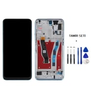 Tkgz - P Smart PRO Uyumlu Lcd Ekran Dokunmatik Servis Lcd ÇITALI MAVİ + TAMİR SETİ