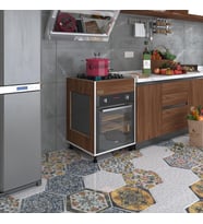 Kenzlife ankastre modülü kabini haya busa3 cvz 85*60*56 fırın ocak dolabı ayarlı ayaklı üstten (Karışık)