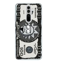 Redmi Note 8 Pro Uyumlu Rick Para Tasarımlı Şeffaf Telefon Kılıfı