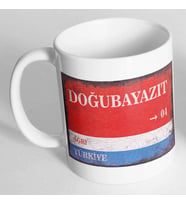 Ağrı Doğubeyazıt Sokak Tabelası Baskılı Kupa Bardak