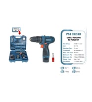 Proter PST 352 KİT 12 V 2.0 Ah Li-ion Pil 2 Vts Darb.Şarjlı (52 Parça Set) P1EA111