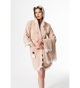 Rosa Gelin Bornoz Set 5 Parça Dantelli Çeyizlik Takım