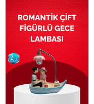 Sevgililer Günü İçin Romantik Çift Figürlü Dekoratif Gece Lambası