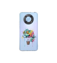 Huawei Nova Y90 ile Uyumlu Splash Bukalemun Tasarımlı Şeffaf Silikon Kılıf