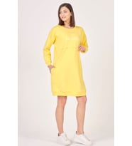 Busa Hamile Hoodie Elbise Sarı