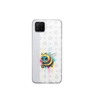 Oppo A73 ile uyumlu Splash arı tasarımlı şeffaf silikon kılıf