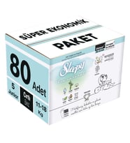 Sleepy Bebek Bezi Bio Natural Beden:5 (11-18KG) Junior 80 Adet Süper Ekonomik Pk