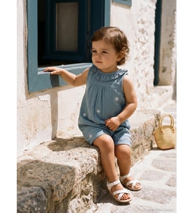 Civil Baby Güneş Nakışlı 6-18 Ay Tulum - Yeşil