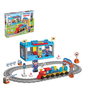 Raylı Tren Seti - Lego Oyuncağı - Lego Setleri - Bloklar - Lego Seti - Yarış Seti