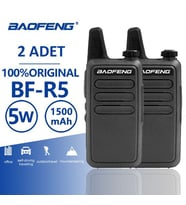 2 Adet CY Boafeng Bf-r5 Lisansız El Telsizi Baofeng BF-R5 mini telsiz telsiz KDC1 5W (kulaklık dahil değildir.)