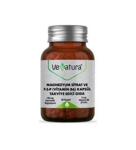 Magnezyum Sitrat ve P5P (Vitamin B6) 90 Kapsül