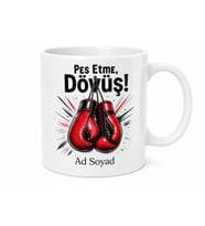 Boks Eldivenleri Çizimli Hayata Karşı Mücadele Eden Güçlü Kupa Bardak Hediye