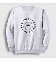Presmono Unisex Beyaz Circle 30 Seconds To Mars Sweatshirt 171671tt (Beyaz)