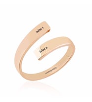 Eklem Altın Yüzük 14K Rose & Beyaz Gold (Çok Renkli)
