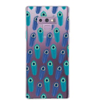 PrintiFy Samsung Galaxy Note 9 ile Uyumlu 1mm Slim Fit Nazar Boncuğu 4 Baskılı Şeffaf  Kılıf