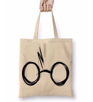 Sketchy Harry Potter Gözlüğü Bez Çanta Uzun Saplı