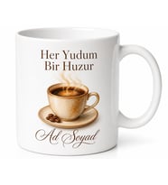 Evde Kahve Keyfi İçin Kişiye Özel Baskılı Kupa Bardak Hediye