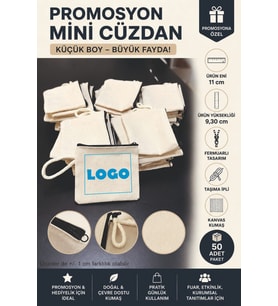 Promosyon Mini Cüzdan (50'li Paket)