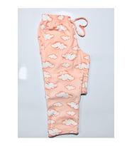 Lüx Cepli Polar Kışlık Pijama Altı (Pembe)