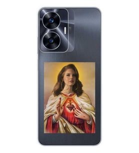 Realme C55 Uyumlu Lana Del Rey Desenli Şeffaf Telefon Kılıfı