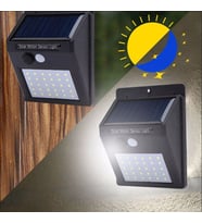 Pazariz PIR Hareket Sensör 20 LED Solar Enerji Su Geçirmez Duvar Lambası