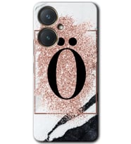Vivo Y27 Kılıf HD Desen Baskılı Kılıf - Pembe Mermer Desenli Ö Harfi